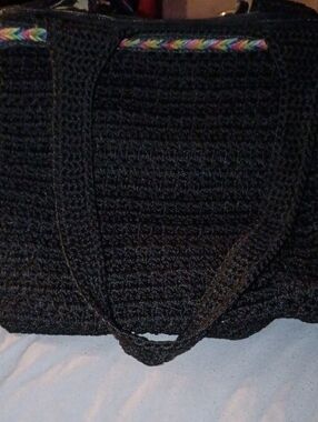 The Sak Black Bag with Subtle Brown Label Accent